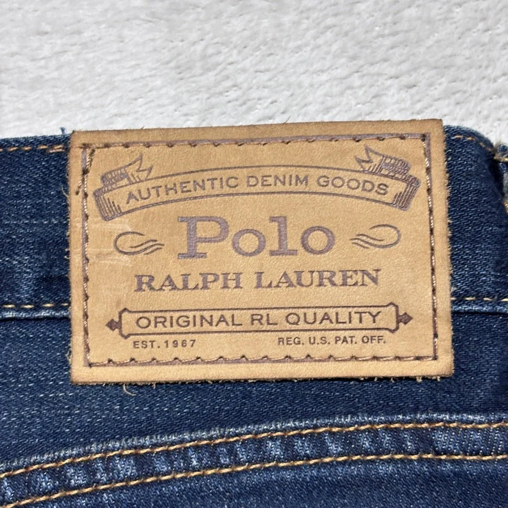 Polo Ralph Lauren Jeans Mens 34x32 Sullivan Slim Blue Stretch Denim EUC